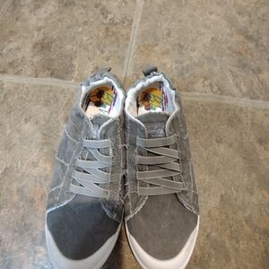 Women's gray slip on shoes